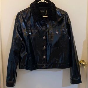 Faux leather/fur jacket